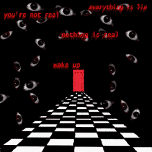 A GIF showing an escape door